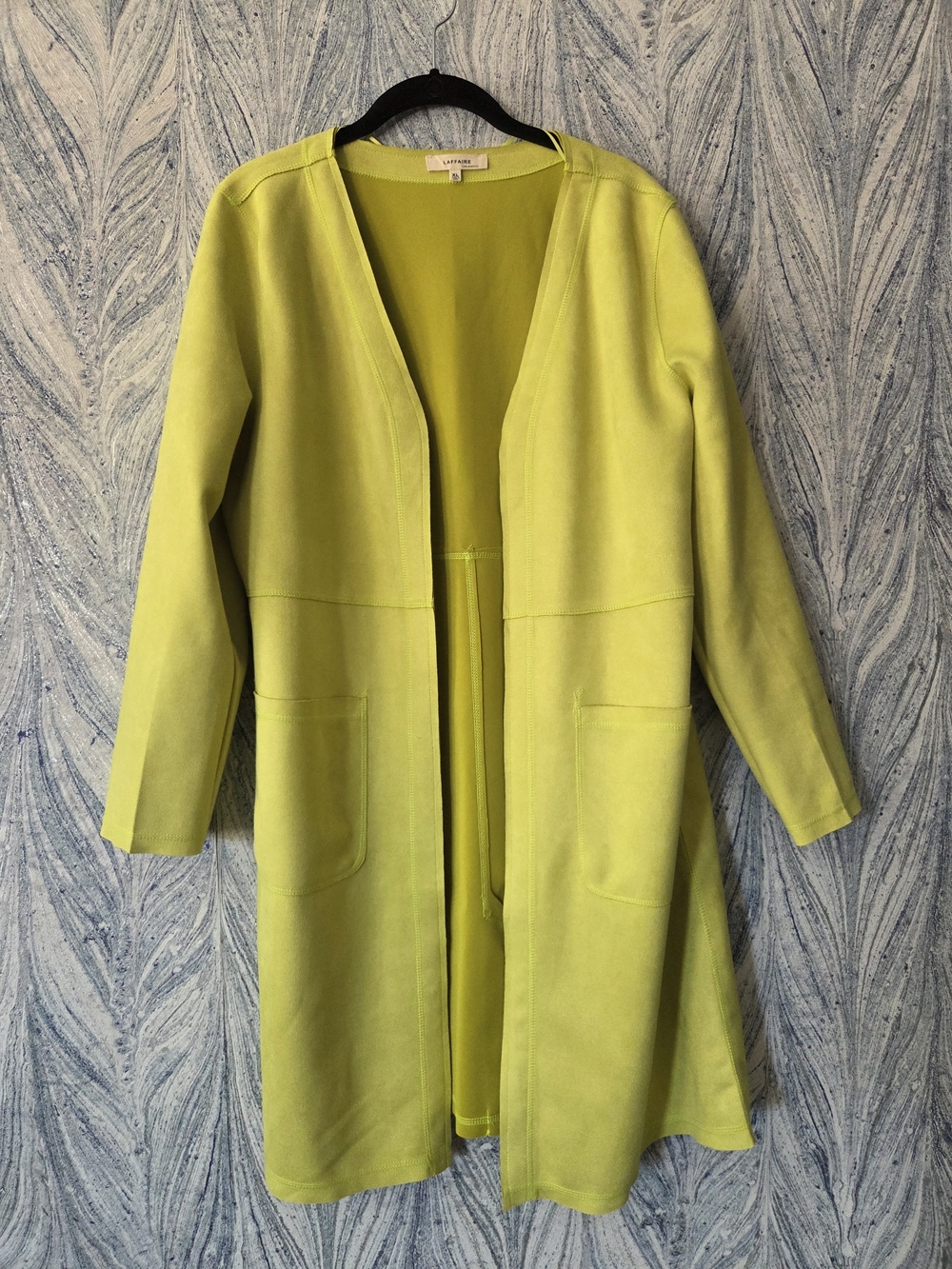 LAFFAIRE Los Angeles XL Lime Green Long Lightweight Jacket